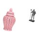 thumbnail image 5 of Tarro de cerámica para jengibre,Jarrón de cerámica con jengibre y arreglo floral,Jarrón decorativo de porcelana con tapa,Figura de escritorio,Estatua de, 5 of 8