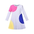 thumbnail image 1 of Robe Fille Manches Longues Robe Chemise Ligne A Coton Contrasté Décontracté 5 Ans, 1 of 1