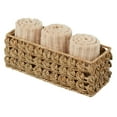 thumbnail image 5 of mDesign Small Rose Woven Seagrass Bathroom Toilet Tank Basket - Natural/Tan, 5 of 7
