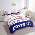thumbnail image 3 of Erosebridal 7-Pcs Football Bedding Set, Twin Size Comforter Set with Sheets and Pillowcase, 7-Pcs Soft Lightweight Bed in a Bag,American Football Bed Set, Rugby(Buffalo), 3 of 5