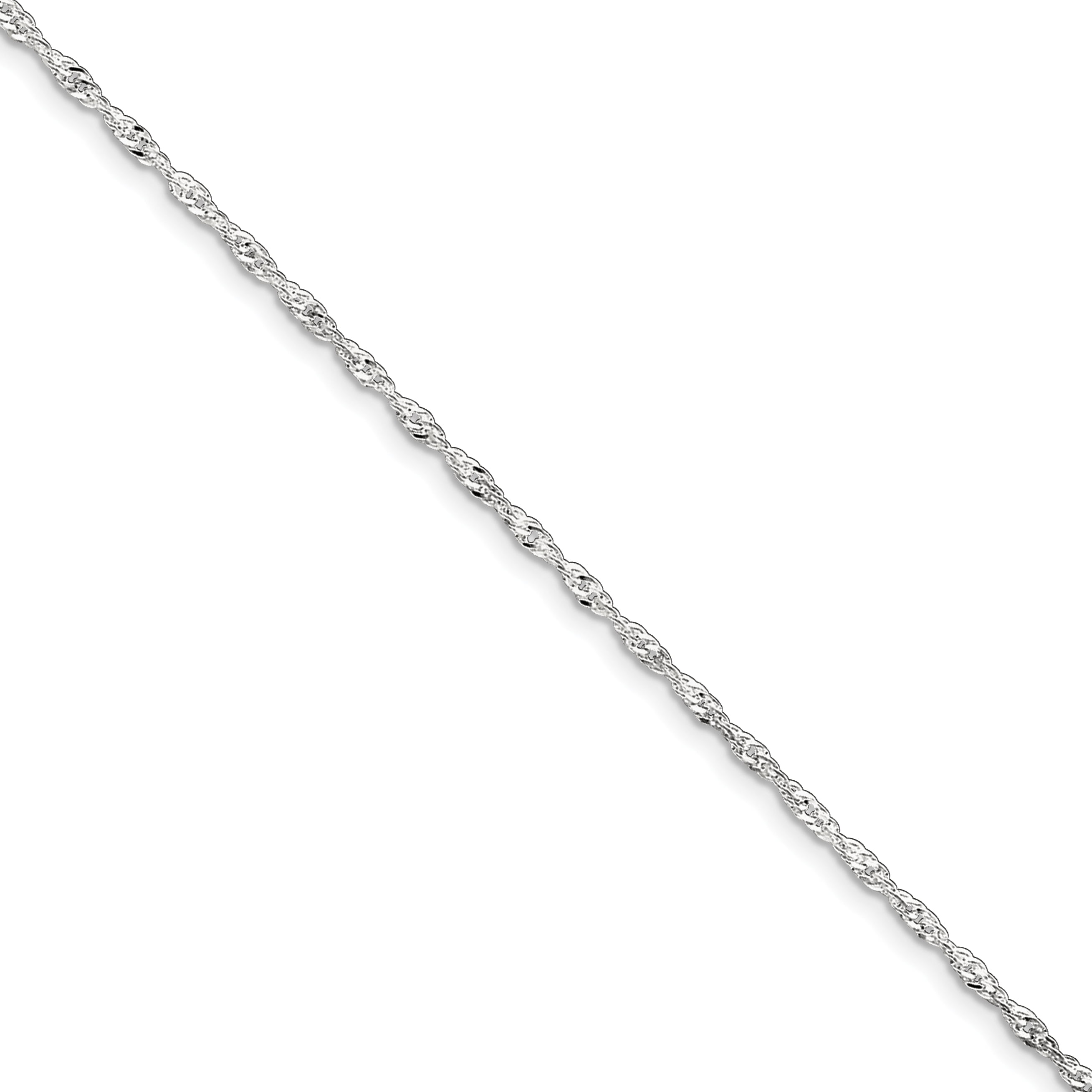 Sterling Silver 9 Singapore 1in ext Chain Anklet Solid 2 mm 9 in Other Chains Chain Styles Anklets Jewelry 