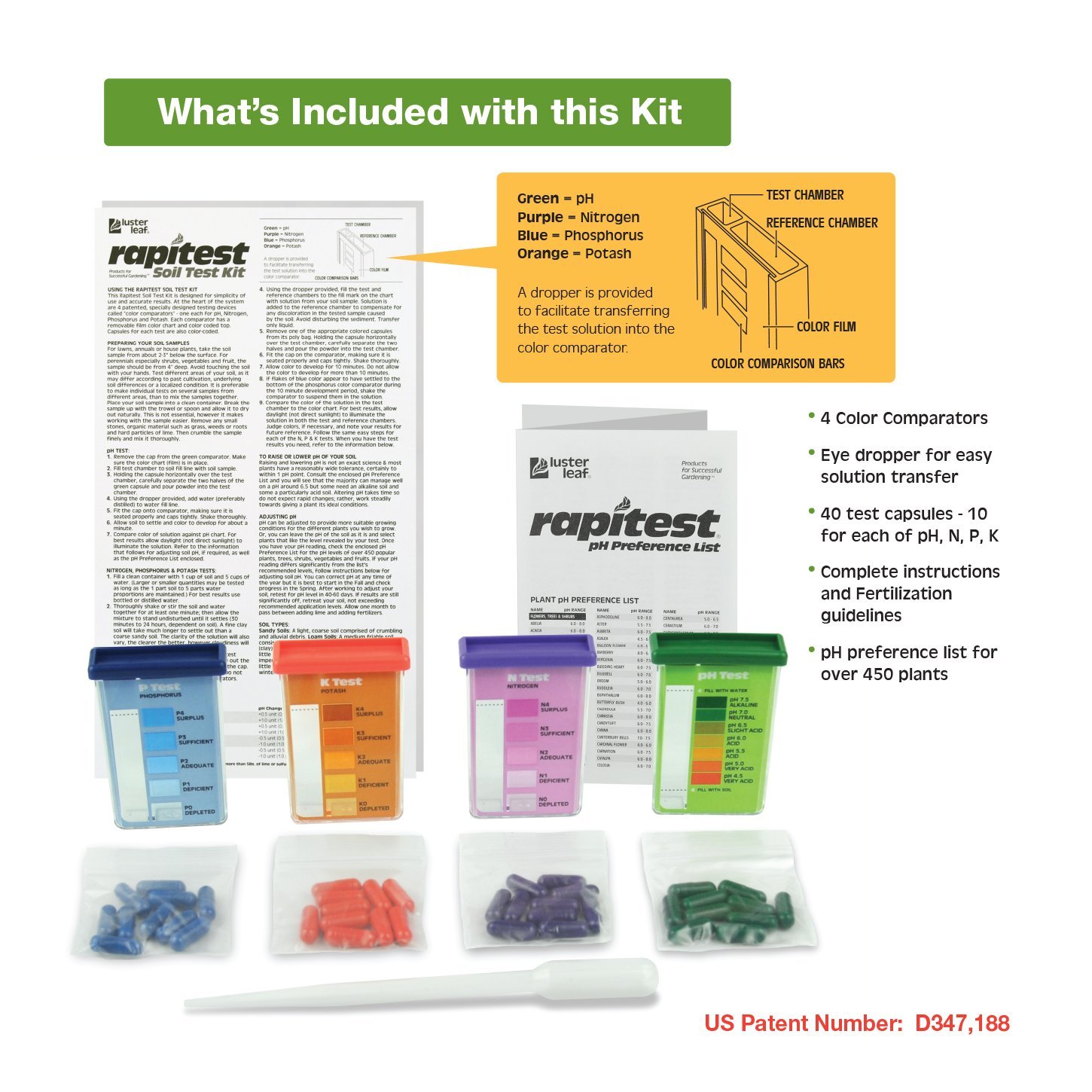 Luster Leaf 1601 Rapitest Test Kit for Soil pH, Nitrogen, Phosphorous and Potash - image 3 of 5