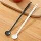thumbnail image 3 of Ounissouiy Cuchara 2 en 1 con mango largo, resistente al calor, tenedor para frutas, herramientas de cocina, vajilla para el hogar, cocina, Type3 NO3, 3 of 6