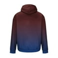 thumbnail image 4 of Mens Fleece Hoodies Fashion Gradient Color Sweatshirts Spring Fall Long Sleeve Fleece Lined Tops Casual Going Out Workout Hooded Sweatshir with Pocket, 4 of 4