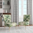 thumbnail image 2 of Designart "Minimalism Plam Tree silence III" Green Floral Upholstered Accent Chair - Traditional Arm Chair For Living Room, 2 of 7