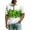 Mint Green, variant on Men's St. Patrick's Day Shamrock Polo Shirt Short Sleeve Half Zip Casual Top