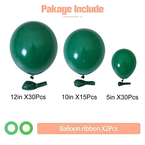 Globos Verdes,77Pcs Globos Verde Oscuro 12 Pulgadas 10 Pulgadas 5 Pulgadas Diferentes Tama Dadoudou Dadoudou