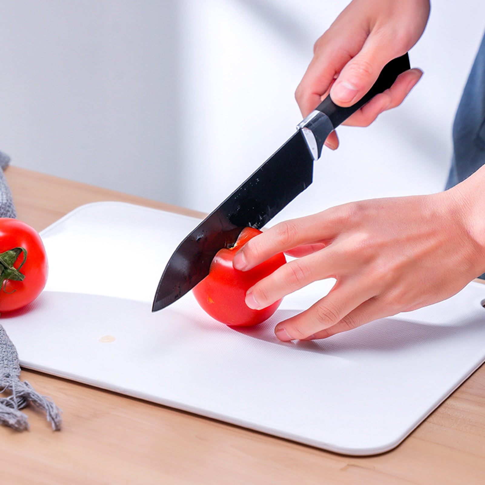 HomeLife Cutting Board Double-sided Non-slip Portable Kitchen Meat Fruit Vegetable Chopping Block for Household