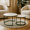 White, variant on Homy Casa Modern Round Nesting Coffee Table Set of 2, Side End Accent Tables for Living Room, Apartment, Small Space, Bedroom, Balcony with Sturdy MDF Top Metal Frame, Multiple Colors