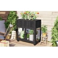 thumbnail image 6 of Segmart Raised Wood Greenhouse Outdoor/Indoor,Herb Garden Above Ground Cold Frame with Legs,Mini Garden Bed On Wheels Patio for Vegetable herb, 6 of 9