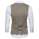 thumbnail image 1 of Traje de chaleco cruzado de lana para hombre Chaleco de negocios retro, 1 of 9