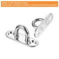 thumbnail image 5 of Uxcell 20 Pack Pad Eye Plate, 1.8 Inch 304 Stainless Steel Ceiling U Hooks, Silver, 5 of 6
