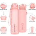 thumbnail image 5 of GEDUX 32oz Sports Water Bottle with Time Marker BPA Free Leak Proof Wide Mouth Lightweight Sport Travel Water Bottle, 5 of 7