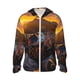 thumbnail image 1 of Balery Lizard With Sunglasses Sunset Sudadera ligera de manga larga con capucha y protección solar UPF 50+ para hombre y mujer, ideal para pesca y running-Large, 1 of 7