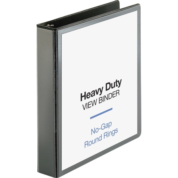 Business Source, BSN19650, Premium Round Ring View Binder, 1 Each, Black