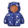 thumbnail image 2 of Nugftut Girls Boys Puffer Jackets Size 1-2Years Winter Coat Lightweight Printed Hooded Coat with Ears Warm Kids Clothing, 2 of 5