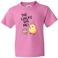 thumbnail image 3 of Inktastic The Chicks Dig Me Easter Baby Chick with Basket and Eggs Youth T-Shirt, 3 of 5