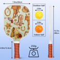 thumbnail image 4 of Pickleball Paddles Set Of 2, Fiberglass Surface, West & Cowboy Print, 4 Balls & Bag, 4 of 5