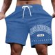 thumbnail image 1 of Pantalones cortos casuales con estampado de letras estilo urbano para hombre, ligeramente elásticos, de poliéster, 1 of 4