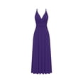 thumbnail image 4 of Lopecy-Sta Maxi Dress for Women Burgundy Backless, Spaghetti Strap Twist Tie Waist Flowy Long Sundress, Summer Beach Vacation Dress with Pockets, Elegant Formal Evening Gown for Wedding Guest, 4 of 9