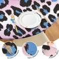 thumbnail image 4 of Pink and Blue Of Leopard Print Round Fitted Tablecloth with Elastic Edge,Dining Table Cover Waterproof,Outdoor Round Tablecloth for Camping,Dining,Indoor and Outdoor, 4 of 7