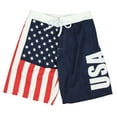 thumbnail image 3 of Calhoun Men's Americana USA Flag Fourth of July Swim Board Shorts (USA, Large), 3 of 3