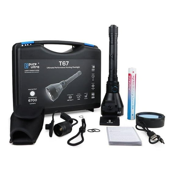 PureUltra T67 hunting kit 6700 Lumens T67 Hunting Flashlight Kit