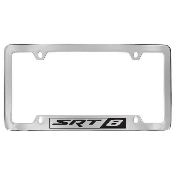 Chrysler SRT 8 Chrome Plated Metal Bottom Engraved License Plate Frame Holder