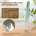 thumbnail image 5 of Electric Milk Frother Handheld Foam Maker with 2 Heads Type-C Rechargeable Foam Blender with 3 Speeds 304 Stainless Steel Portable Electric Coffee Foam Whisk Mixer for Egg Hot Chocolate Coffee, 5 of 6