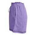 thumbnail image 7 of Workout Shorts Women Fashion Spring Summer Solid Color High Waist Pocket Loose Fit Wide Leg Bermuda Cargo Board Gym Purple Bottoms Sizes 2XL, 7 of 7