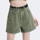 thumbnail image 1 of mfyjkho Pantalones Cortos Para Mujer, Pantalones Cortos Casuales De Mezclilla De Cintura Alta Con Bolsillos Para Mujer, De Color Liso, Para Primavera Y Verano Pantalones Cortos Para Mujer L, 1 of 4