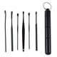 thumbnail image 3 of Qarigey 6pcs / Set Earpick Herramienta de eliminación de cera de oído de acero inoxidable Kit de removedor de púas de oído portátil Type10 NO10, 3 of 6