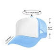 thumbnail image 2 of Toptie Adult 5 Panel Mid Profile Mesh Back Trucker Hat Foam Snapback Hat-RoyalBlue/White, 2 of 8
