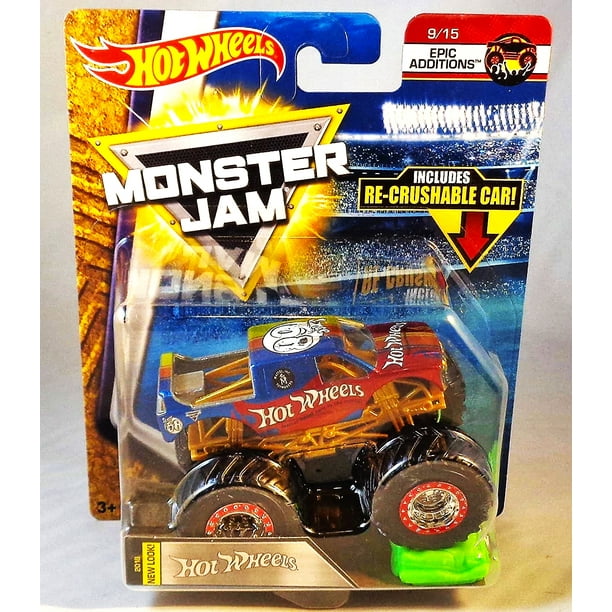 Hot Wheels Monster Jam Hot Wheels Since 68 Monster Truck 1:64 Scale  Includes Re-Crushable Car - Walmart.com