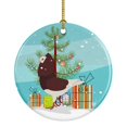 thumbnail image 1 of Capuchin Red Pigeon Christmas Ceramic Ornament, 1 of 1