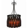 thumbnail image 3 of Meyda Tiffany 133651 Tuscan Vineyard 5 Light 18" Wide Drum Chandelier - Black, 3 of 7