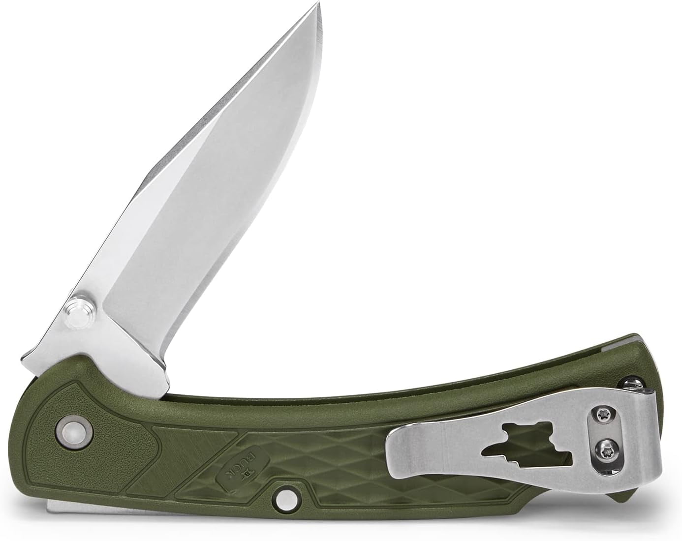 Buck Knives 112 Slim Select Folding EDC Knife, 3” Pocket Knife Blade, Green, 2.5 oz