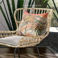 thumbnail image 3 of Hawaii Floral Oil Duo Indoor/Outdoor Pillow with Removable Cover in White Gray Yellow16x16, 3 of 5