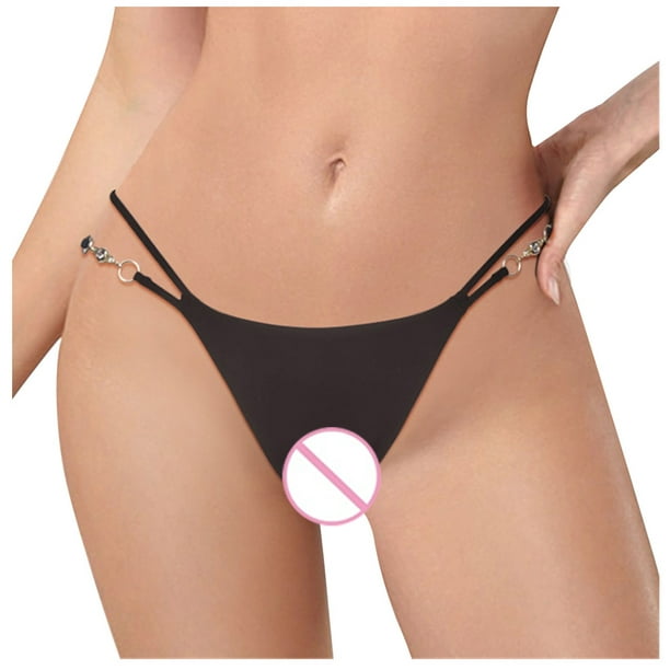 Sexy Women Lingeries G-string Thong Metal Chain Panties Underwear