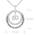 thumbnail image 4 of ALOV Jewelry Sterling Silver 50th Birthday It Took 50 Years of Life Journey to Become This Fabulous and the Best is Yet to Come Cubic Zirconia Pendant Necklace, 4 of 7
