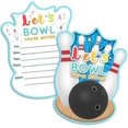 thumbnail image 1 of 30 Bowling Birthday Party Invitations with Envelopes-Double Sided -Shaped Fill-in Invitations, 1 of 5