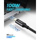 thumbnail image 4 of Cable de extensión USB C CLEEFUN de 0,3 m/1 pie USB C 3.2 macho a hembra, 4 of 7
