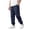 Navy, variant on Fozruso Comfortable And Stylish Boys Casual Trousers For Autumn Linen Blend Long Pants With Elastic Waist Casual Long Pants Sizes 5-6 Years(Black)