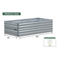 thumbnail image 4 of Galvanized Raised Deep Garden Bed 6x3x2 ft Steel Rust-Resistant Planter Box Outdoor Gardening Large Elevated Metal Container for Vegetables, Herbs, Flowers, Shrub, Fruit Trees Seedlings Silver, 4 of 10