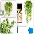 thumbnail image 3 of Zukuco 2Pcs Artificial Hanging Vines Flowers Fake Hanging Plant Silk Lavender Vine Wedding Home Office Arch Arrangement Wall Indoor Outdoor Décor (Yellow), 3 of 9