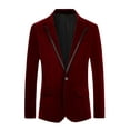 thumbnail image 5 of Lars Amadeus Velvet Blazer for Men's Slim Fit Single Breasted Notched Lapel Sports Coats, 5 of 5