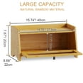thumbnail image 5 of Bamboohomie Bamboo Bread Box for Homemade Bread, Kitchen Countertop Storage with Transparent Door Panel, Farmhouse Organizer, Natural, 5 of 7