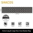 thumbnail image 2 of Alfombra SHACOS Black Runner 61 x 305 cm, antideslizante, lavable, 2 of 9