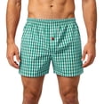 thumbnail image 3 of IhhxPro Men's Beach Shorts Plaid Quick Dry Elastic Waist Casual Checkered Lightweight Summer Swim Trunks with Pockets Loose Fit S-XL, 3 of 8