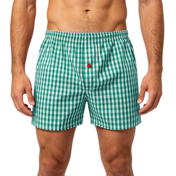 3" Mens Loungewear Shorts Plaid Elastic Waist Color Block Casual Sleep Pajama Short Pants Gifts for Men